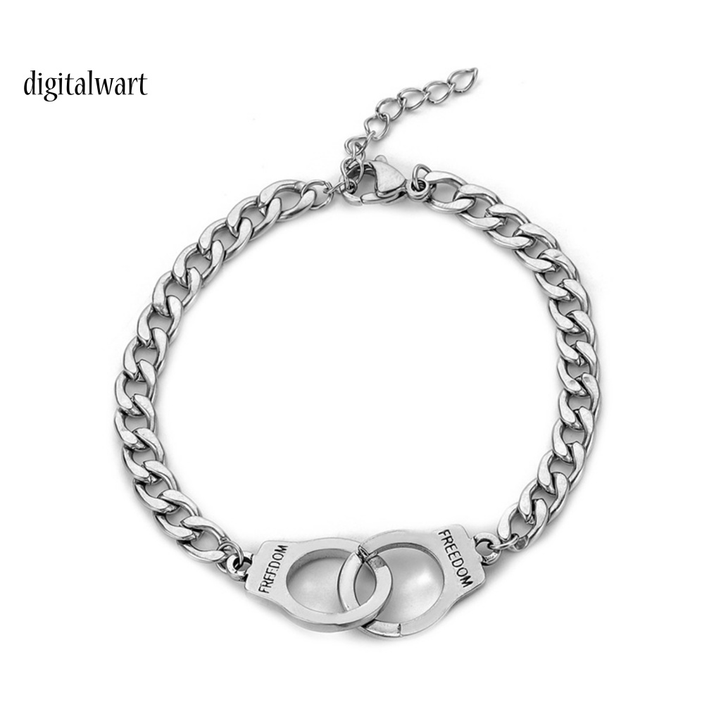 Kỹ Thuật Số| Vòng Tay Dây Xích Dày Dặn In Chữ Phong Cách Hip Hop Thời Trang Cho Cặp Đôi