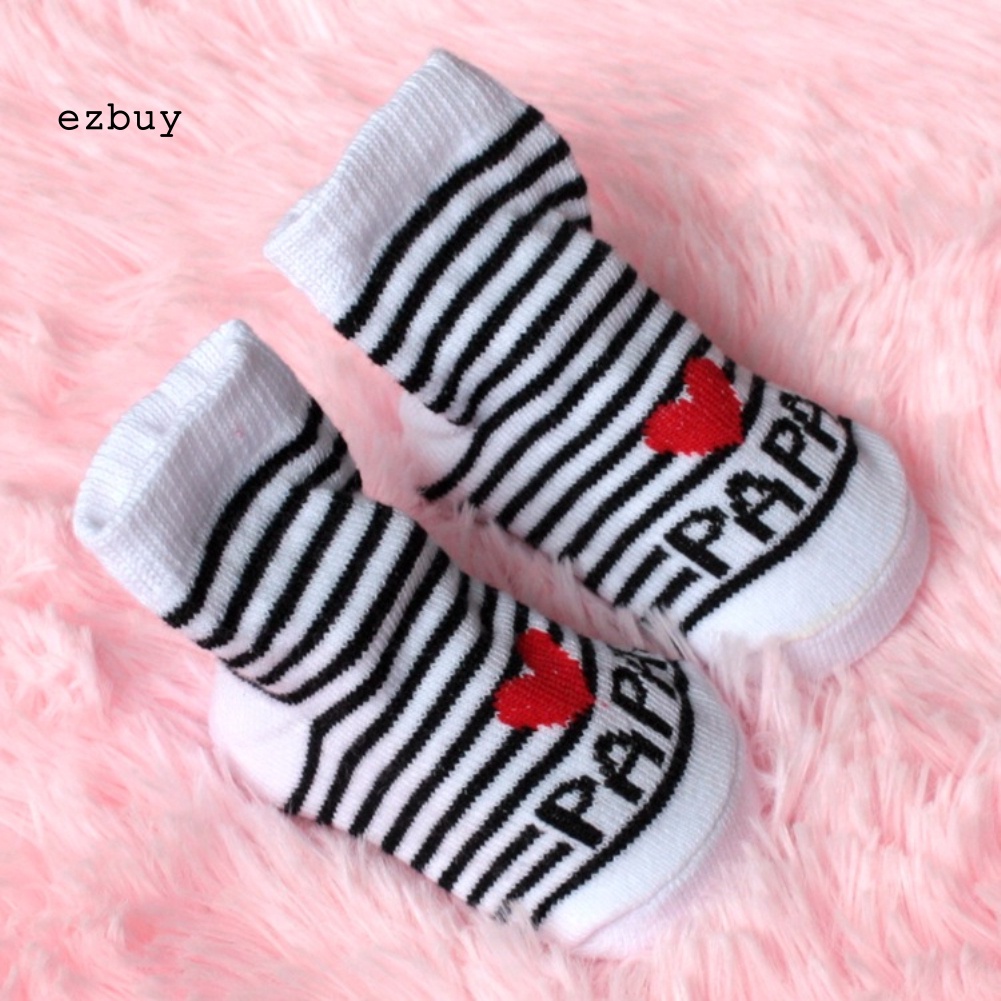 Tất Cotton Mềm Mại Ấm Áp In Chữ Mama / Papa Dễ Thương Cho Bé