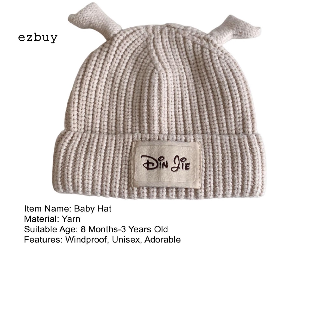 [EY] Mũ Beanie Đan Sợi Nhiều Màu Sắc Ấm Áp Tối Giản Thoáng Khí Ấm Áp Hợp Thời Trang Dành Cho Trẻ Sơ Sinh Đi Ra Ngoài