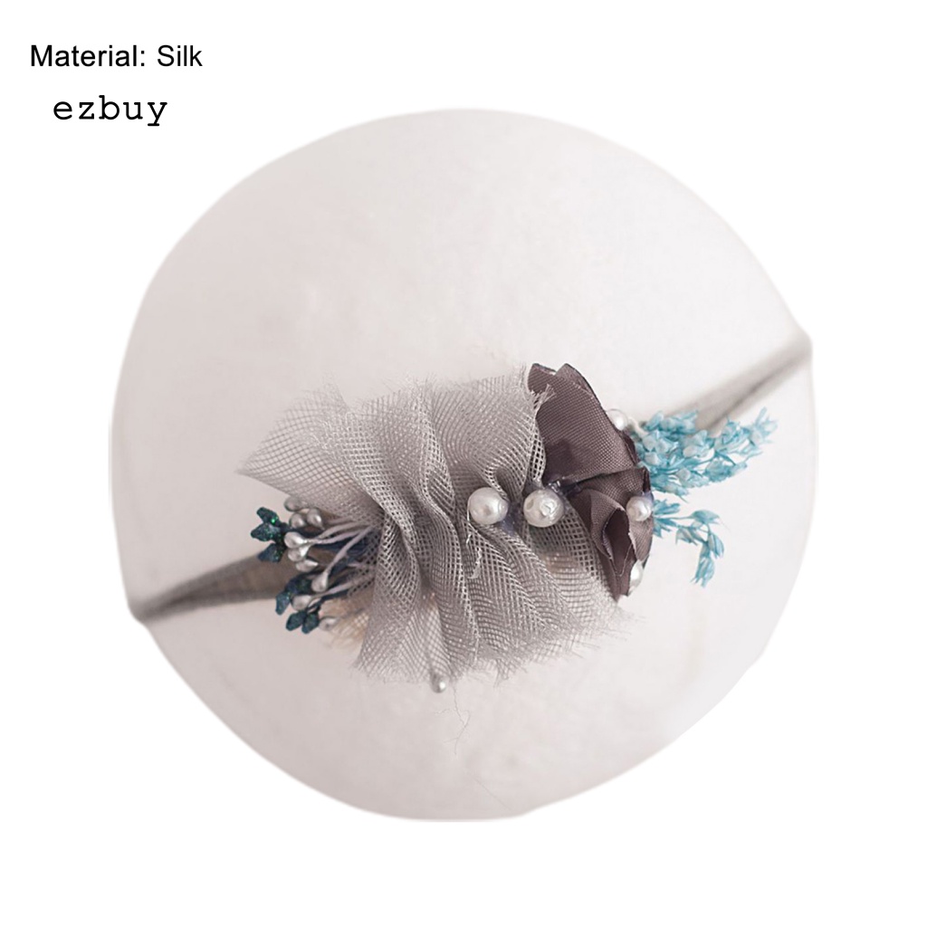 Băng Đô Cài Tóc Bằng Lụa Co Giãn Thoải Mái Thời Trang Làm Phụ Kiện Chụp Ảnh Cho Bé Gái