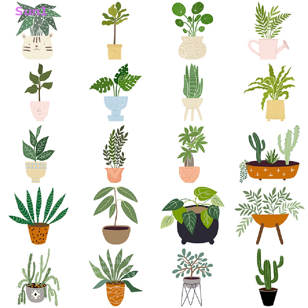 Sun1 > 44 Nhãn Dán Graffiti Họa Tiết Cây Xanh Hoạt Hình Trang Trí Hành Lý / Xe Hơi / Máy Tính Bảng / Điện