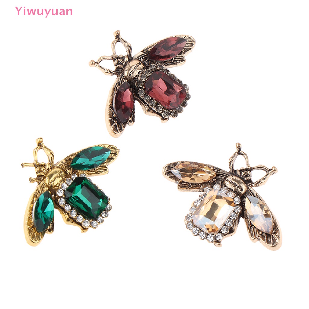 Ghim Cài Áo Hình Chú Ong Đính Đá Pha Lê Phong Cách Vintage Mới