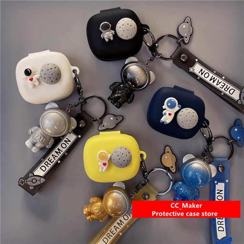 Creative Astronaut JBL Live Pro+ Protective Case Cartoon Keychain Pendant JBL Wave300 TWS Silicone Soft Case Protective Case JBL Live Free2 Shockproof Case Protective Case Cute Pendant JBL Live Pro2 Cover Soft Case