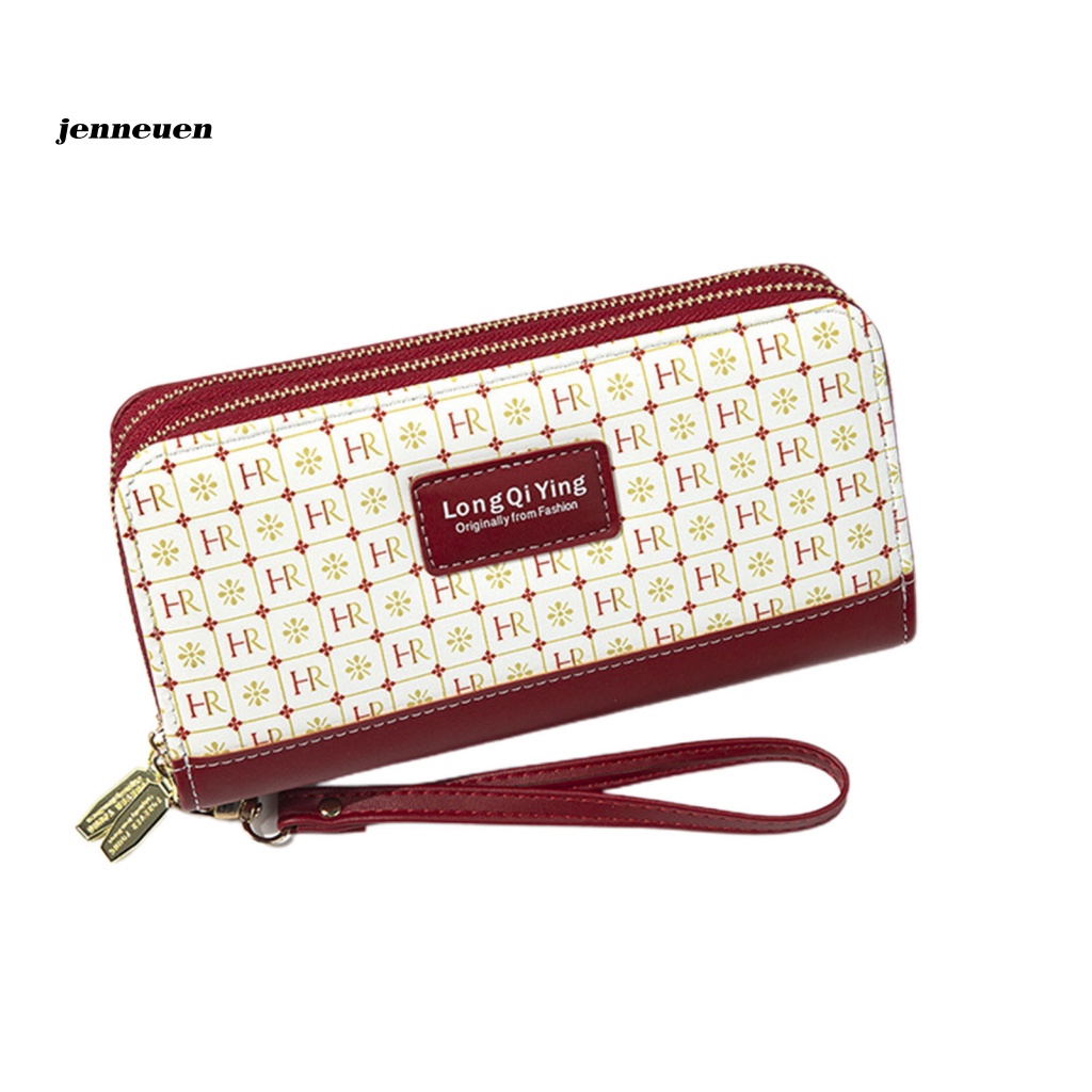 Ví Giả Da Đựng Tiền Xu / Thẻ Đa Năng Cỡ Lớn In Họa Tiết Xinh Xắn Giá Đỡ