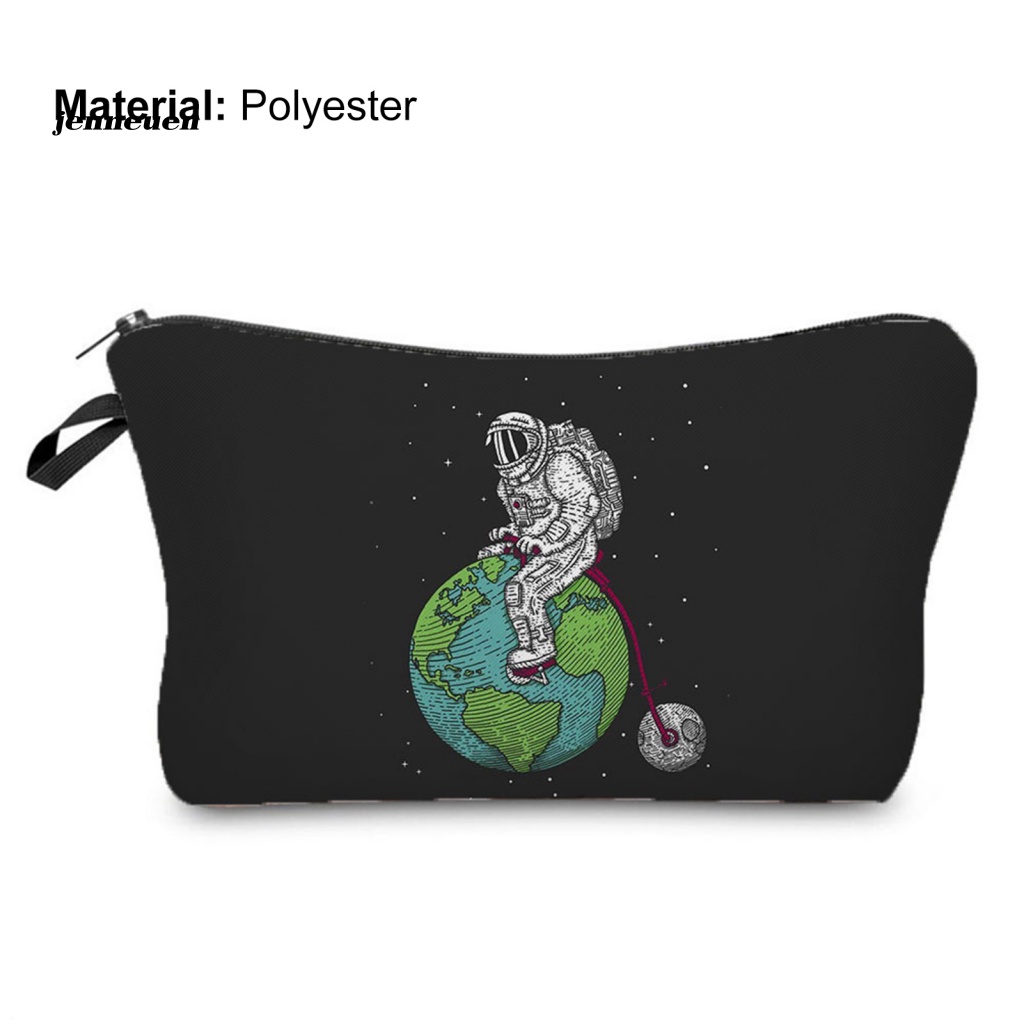 Ví Đựng Tiền Xu / Mỹ Phẩm Sức Chứa Lớn Họa Tiết Phi Hành Gia Hoạt Hình Tinh Tế Thời Trang