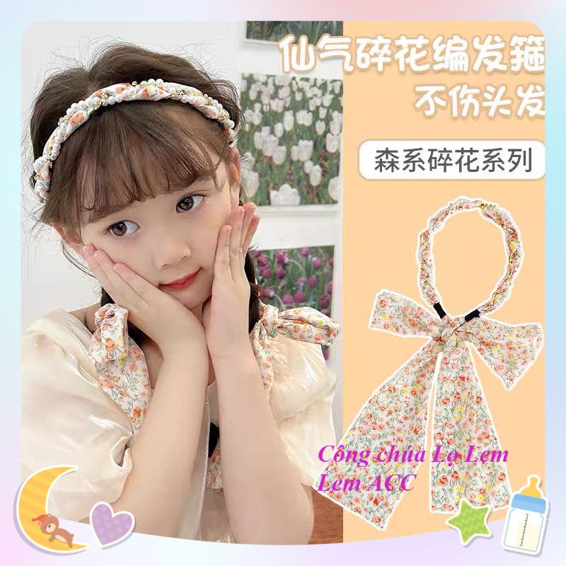 Bờm tóc cho bé gái, băng đô tóc tết đá điệu đà xinh xắn cho bé  L030
