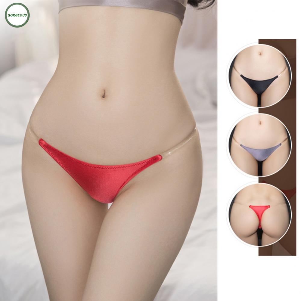 GORGEOUS~T-back Thongs Smooth Ultra Thin Woman Adjustable Female Glossy Lingerie