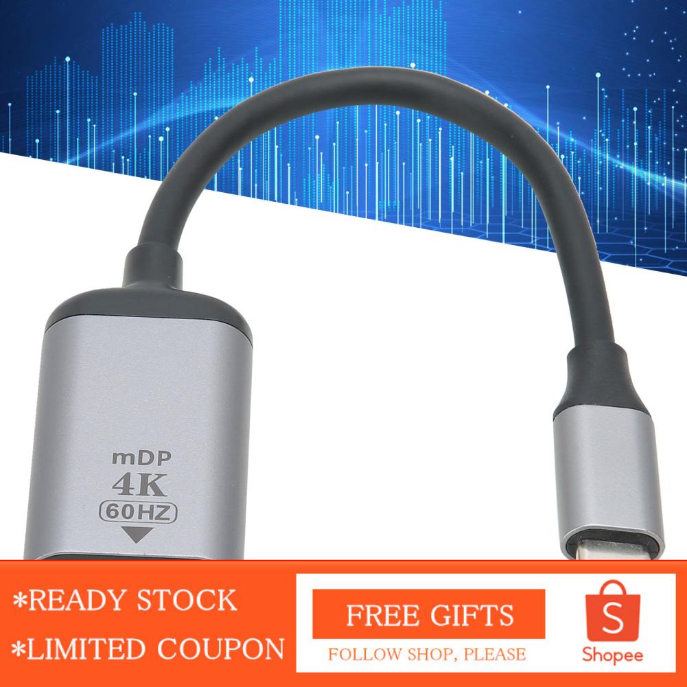 Alwaysonline Professional Portable Type‑C Male to Mini DP Adapter Cable Accessory for Windows