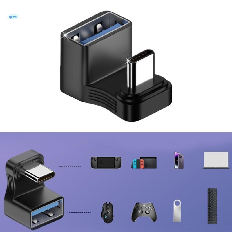 Bộ Chuyển Đổi OTG NERV 180 Độ° Đầu Nối Dài Chuyển Đổi Type C Sang USB 3.0 Chuyên Dụng Cho Laptop Máy Tính Bảng