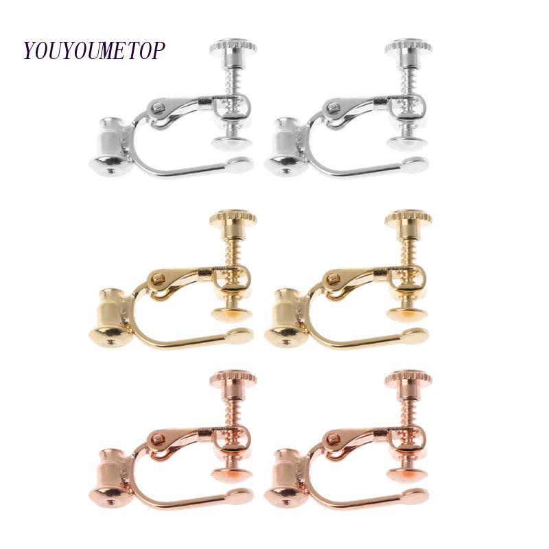 1 Cặp Bông Tai Kẹp Hình Chữ U Không Cần Xỏ Khuyên Dễ Dàng Làm Trang Sức