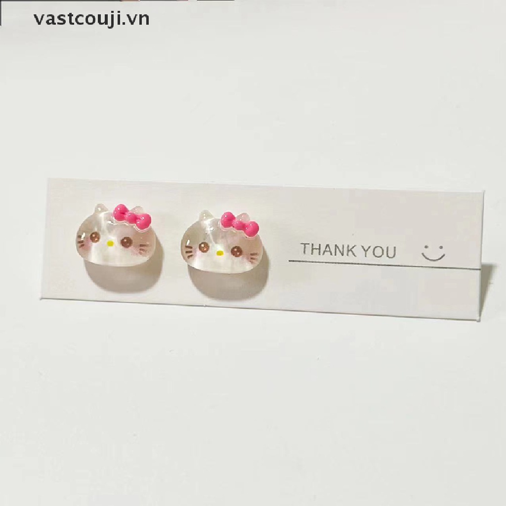 Vastji Sanrio Bông Tai Mini Bằng Nhựa Mềm Phong Cách Harajuku Đáng Yêu Cho Nữ