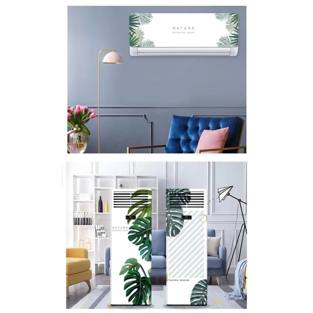 Miếng Dán Trang Trí Máy Điều Hòa Họa Tiết Vân Đá Cẩm Thạch Phong Cách Bắc Âu Độc Đáo