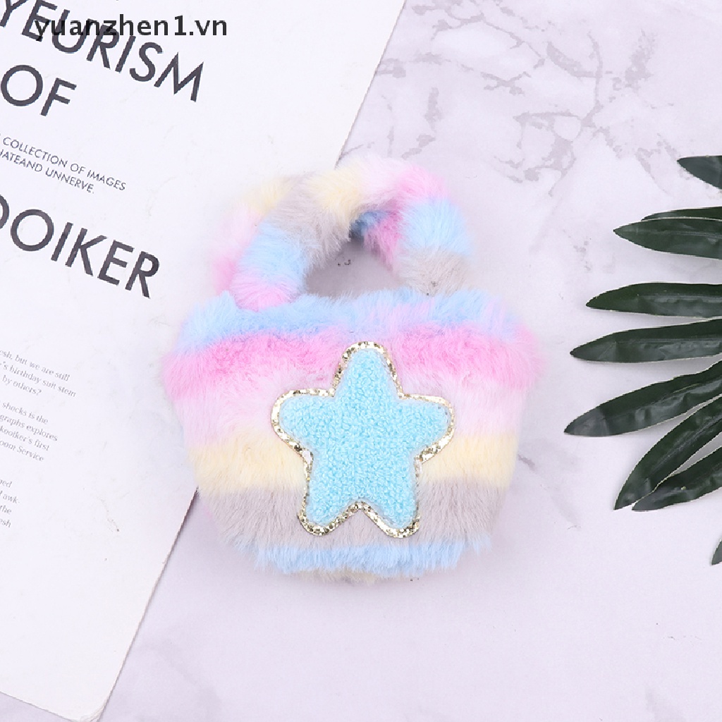 Ví Đựng Tiền Xu / Tai Nghe Mini Bằng Lông Nhung Dễ Thương Xinh Xắn