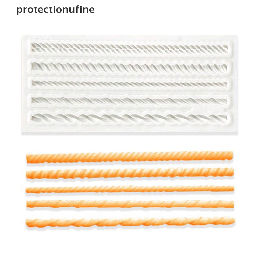 Khuôn Silicone Tạo Hình Làm Bánh Kẹo Hình Dây Bện DIY PR3VN