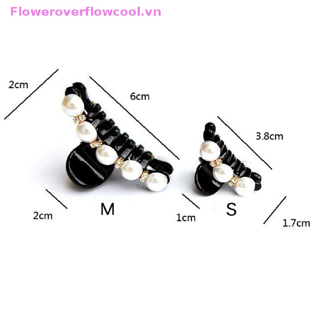 Kẹp Tóc Đính Ngọc Trai Đen Thời Trang Hàn Quốc Cho Nữ