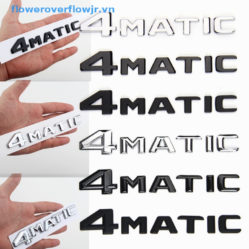 1 Bộ Miếng Dán 3D Bằng ABS In Logo Chữ Độc Đáo Trang Trí Đuôi Xe Hơi 4MATIC