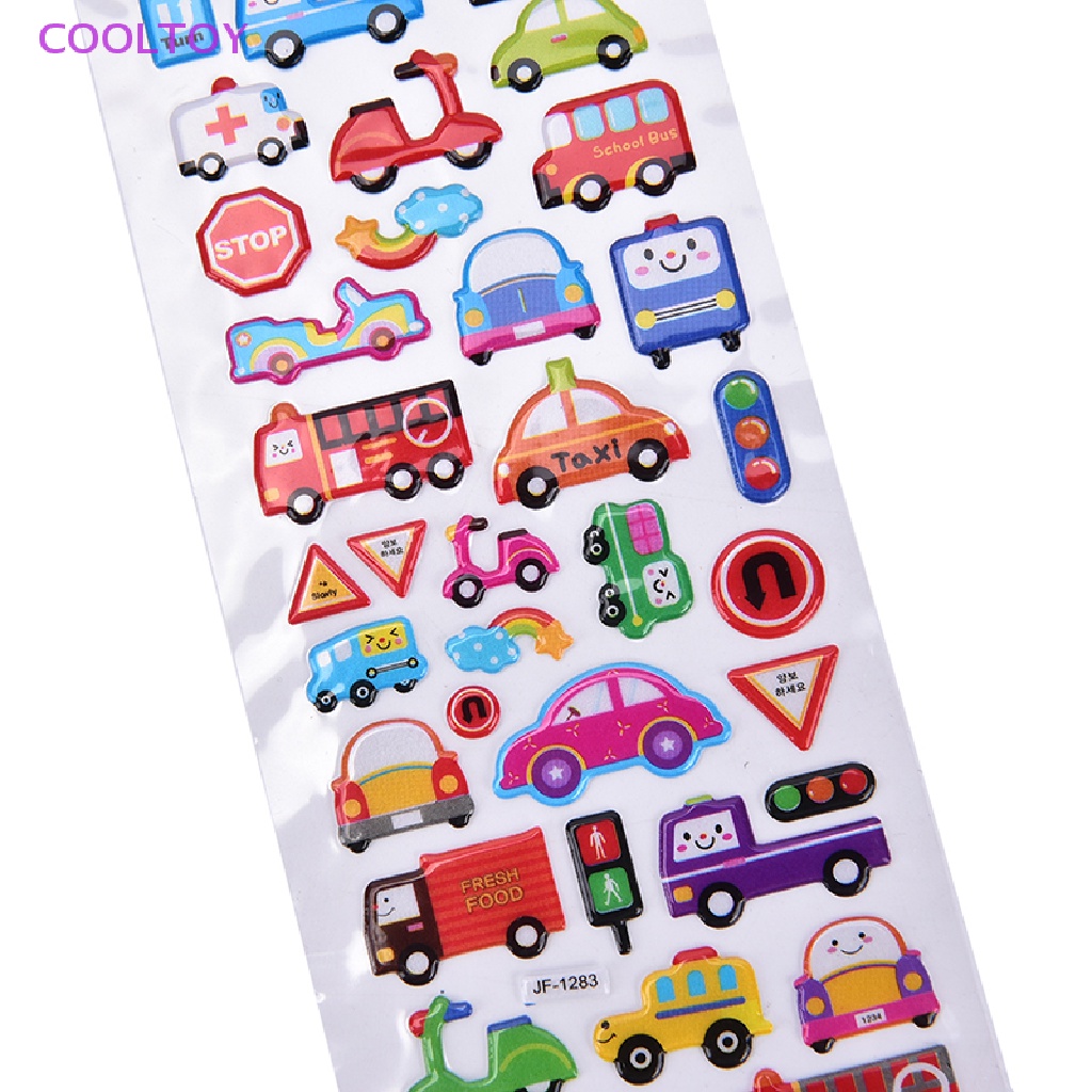 Cooltoy Set 2 Sticker Bong Bóng Hoạt Hình Dán Trang Trí Sổ Tay Nhật Ký Phương Tiện Gia