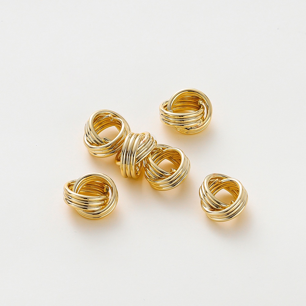 Bộ 5 Hạt Xỏ Lỗ Lớn Mạ Vàng 18K kunkka Kích Thước 6 * 12mm Dùng Làm Trang Sức Thủ Công