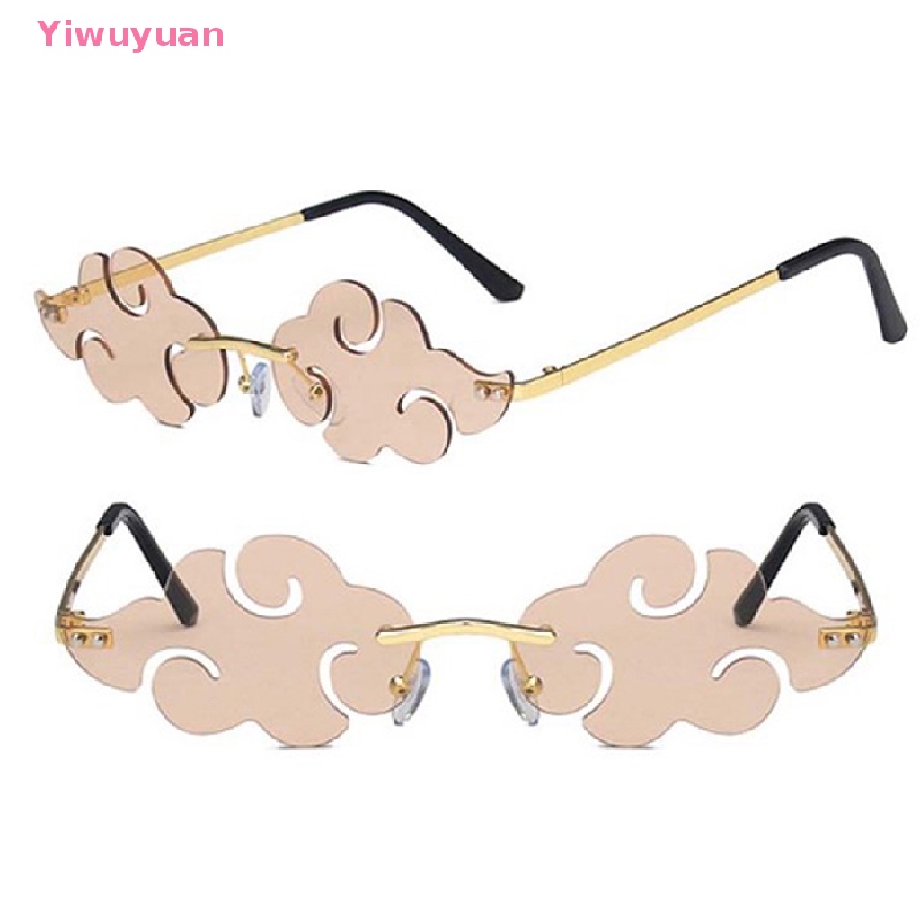 1 Kính Mát Hóa Trang Không Gọng Hình Đám Mây Đỏ Mới