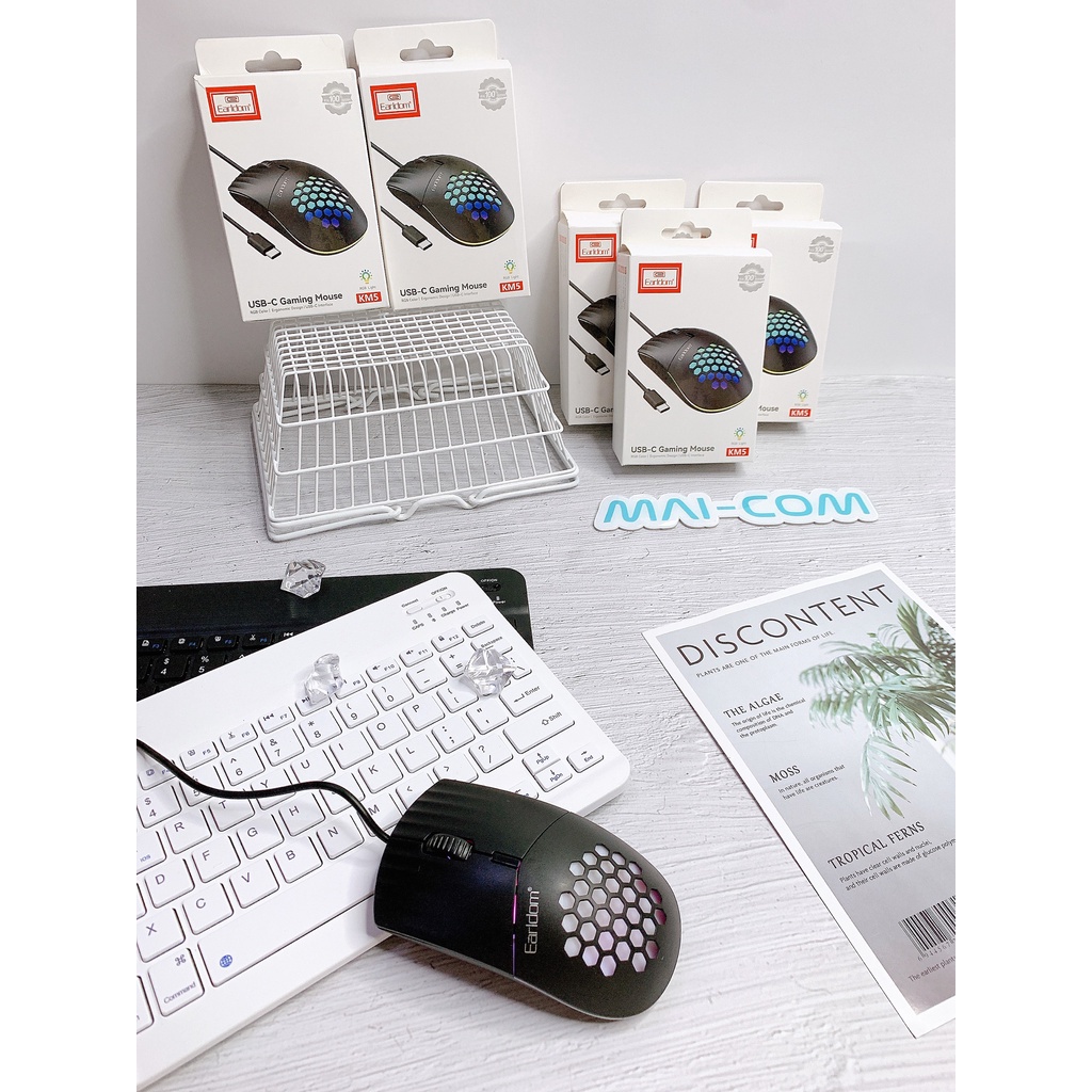 Chuột Máy Tính Có Dây Có Đèn LED - Đầu TypeC  E.a.r. d.o.m ET-KM5 - CHÍNH HÃNG