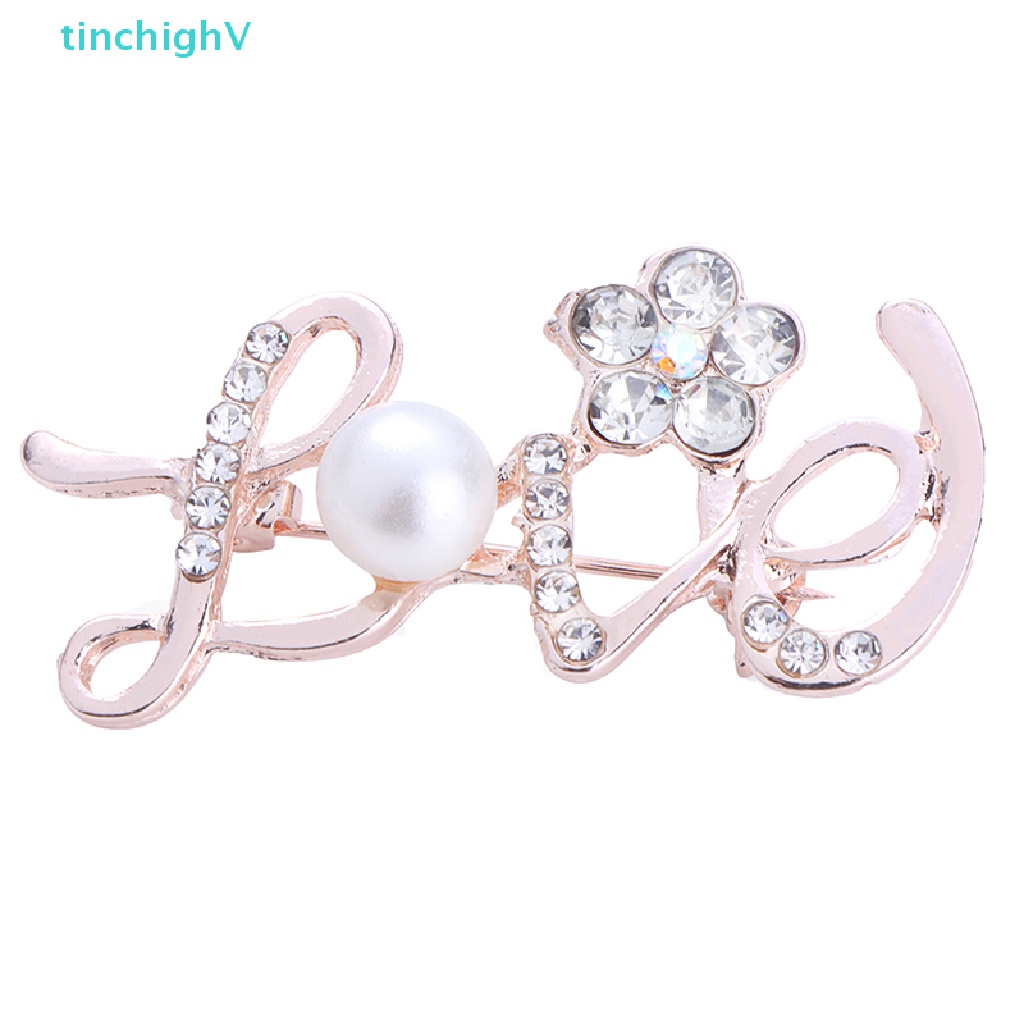 Ghim Cài Áo Hình Chữ Love Đính Đá Dễ Thương Cho Nữ