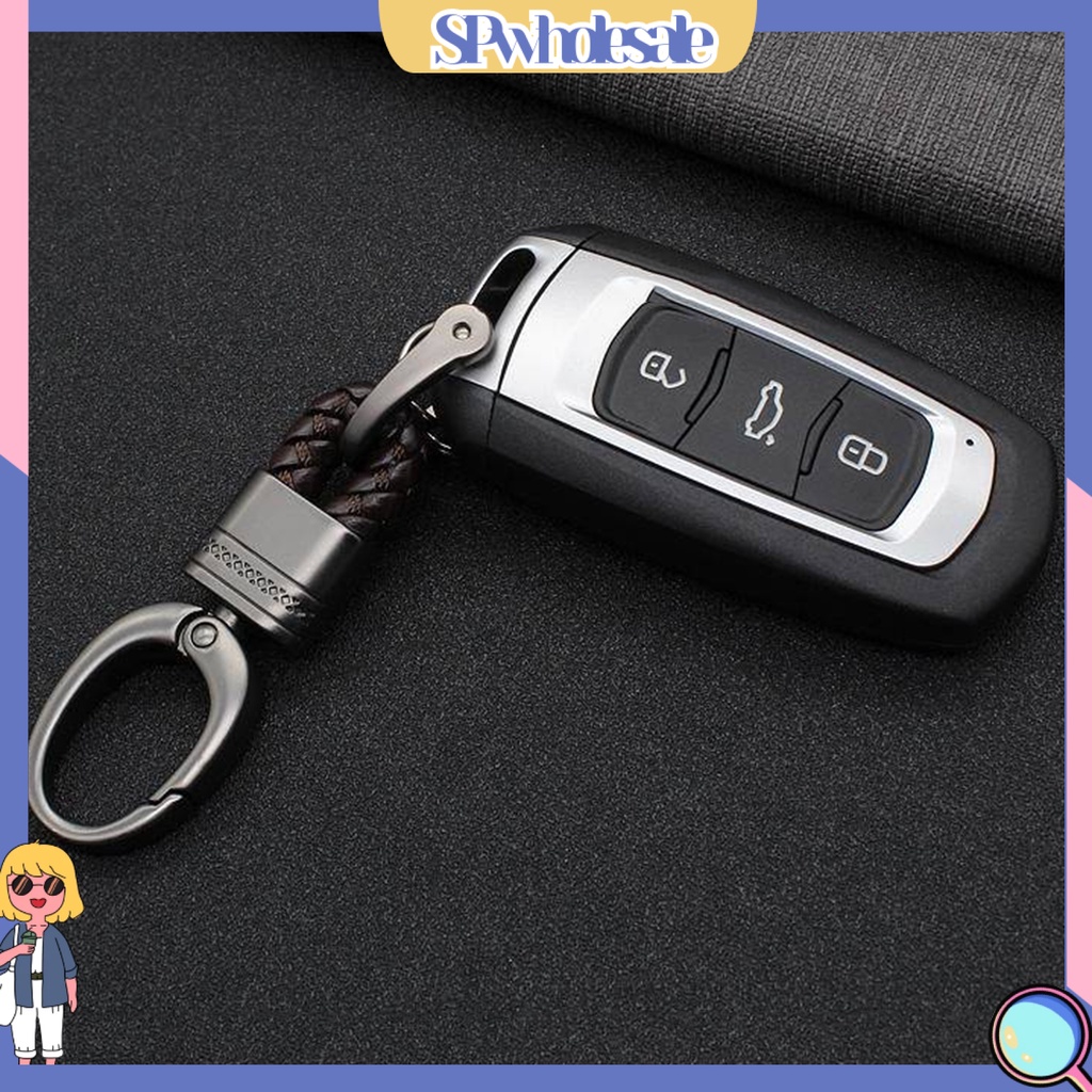 <SPwholesale> Móc Chìa Khóa Giả Da Bện Sợi Hợp Kim Thời Trang Cho Nam Nữ