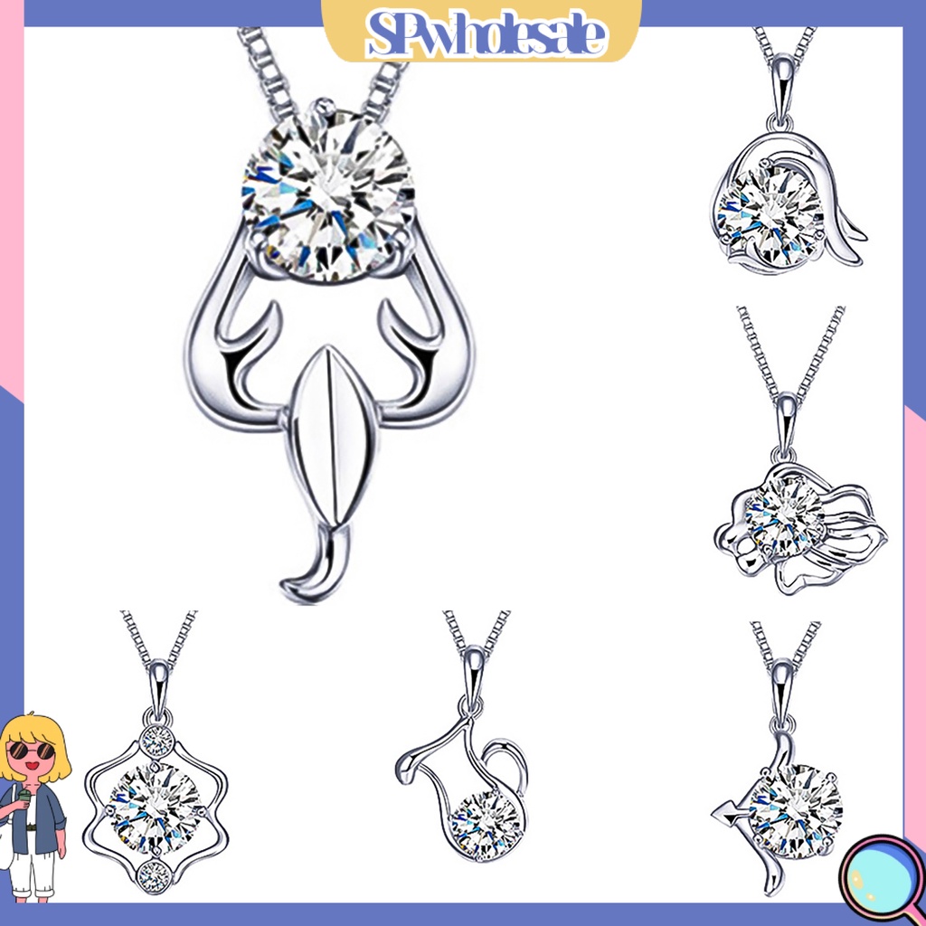 &lt;SPwholesale&gt; Vòng cổ Mặt Chòm Sao Đính Đá Thời Trang