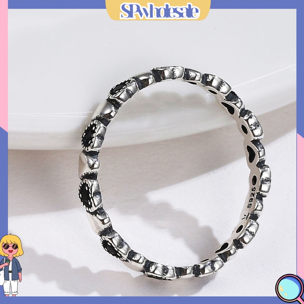 <SPwholesale> Nhẫn Hình Trái Tim Đính Đá Zircon Thời Trang