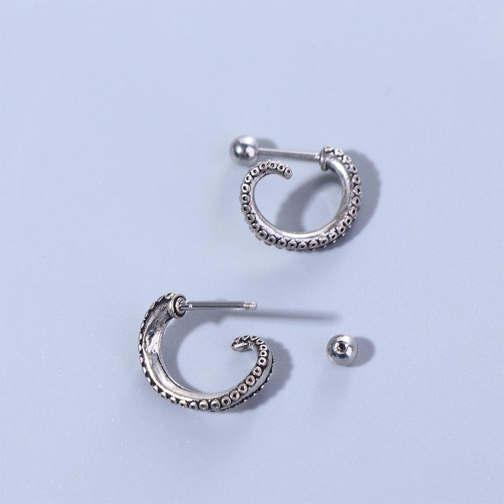 LOMBARD Khuyên Xỏ Cơ Thể Bằng Thép Không Gỉ Hình Mực Độc Đáo