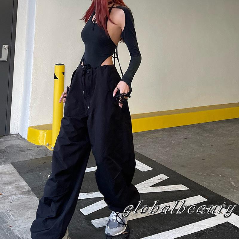 Quần Dài Lưng Thun Dây Rút Màu Sắc Đơn Giản Thời Trang Mùa Hè Cho Nữ