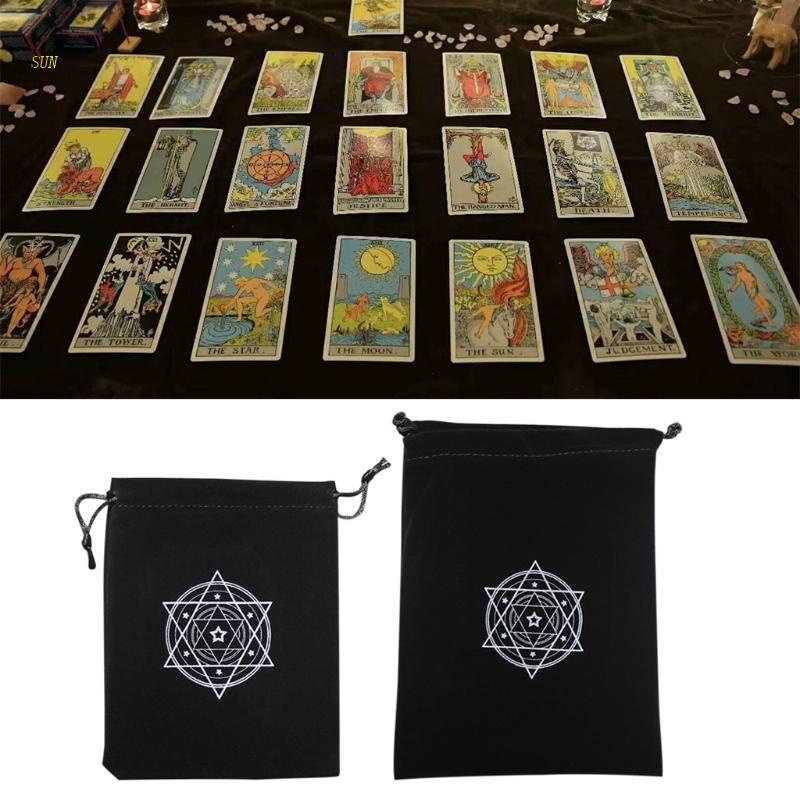 Túi Dây Rút Đựng Thẻ Bài Tarot Chất Liệu Nhung Nỉ