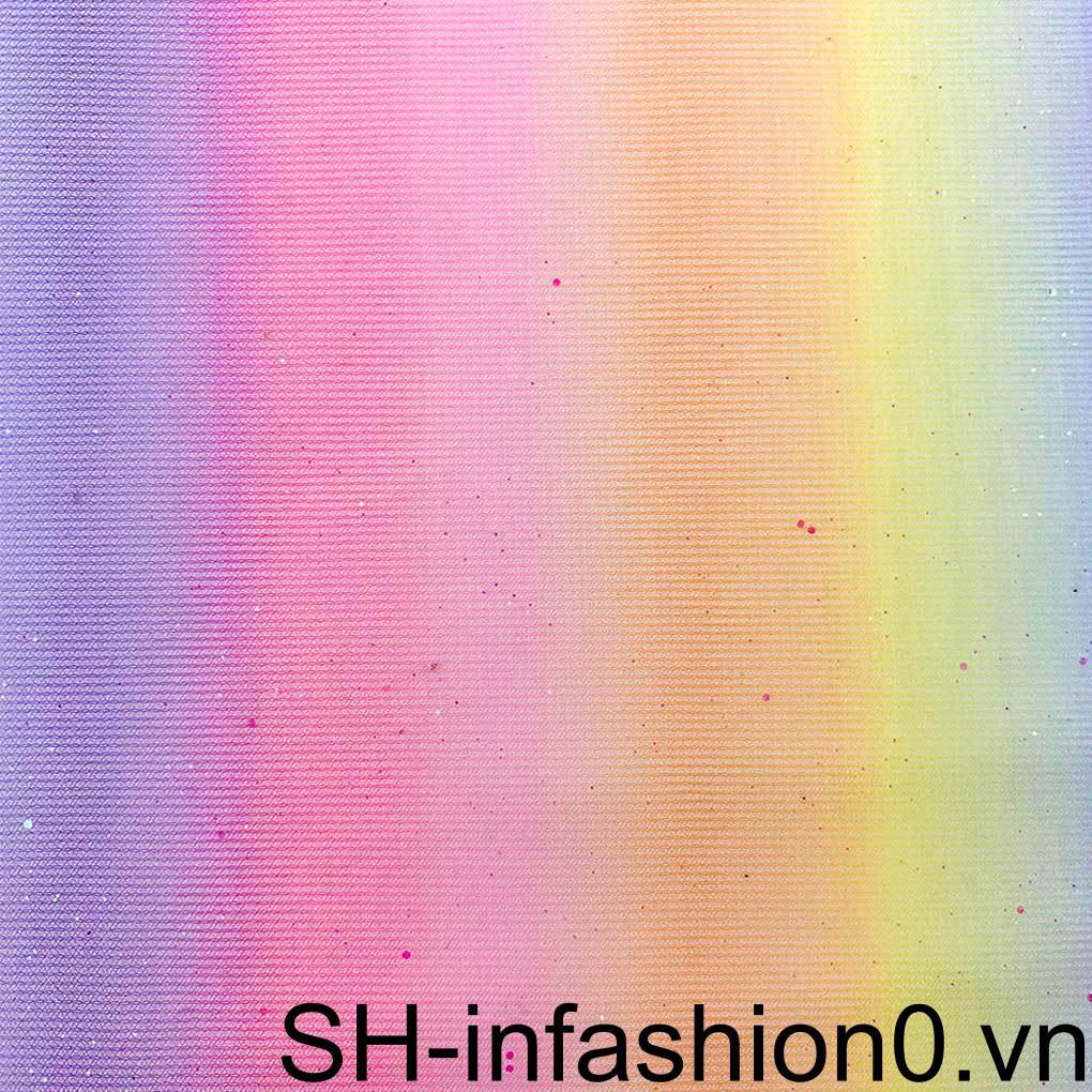 Cuộn Vải Tuyn Mềm Thoáng Khí Màu Cầu Vồng Đính Kim Sa Lấp Lánh