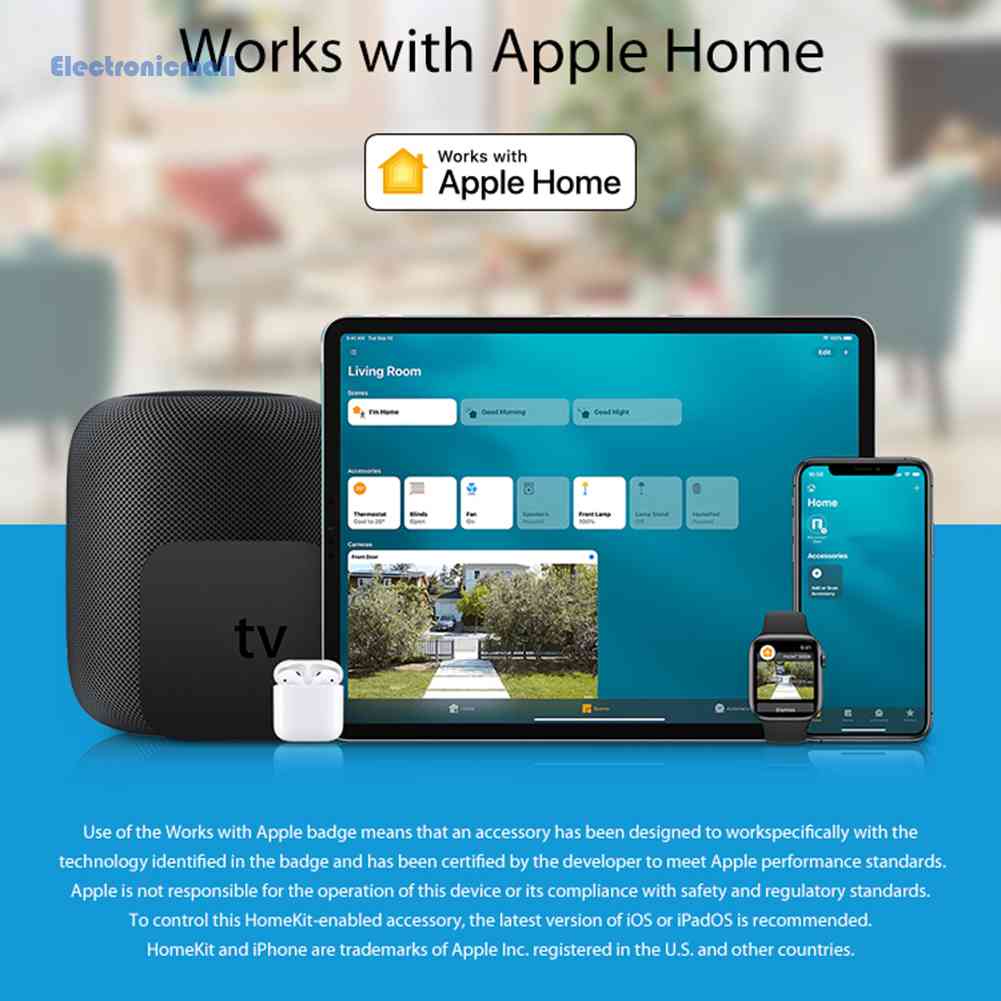 Cảm Biến Rò Rỉ Điện Tử Zigbee Zigbee Không Cần Pin Cho Apple HomeKit 01.vn