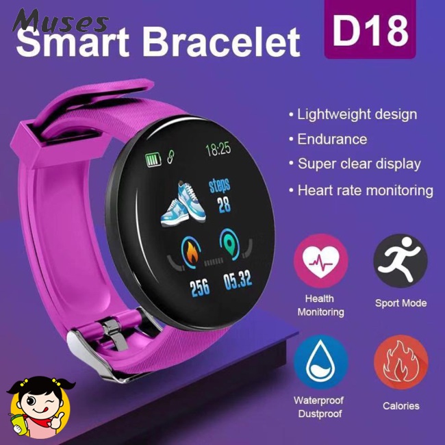 Đồng Hồ Thông Minh Màn Hình Màu 1.3-inch Chống Thấm Nước Ip65 Chuyên Dụng Cho Nam Và Nữ