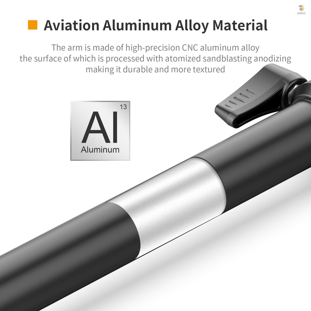 Giá Đỡ Mở Rộng VIJIM LS06 2 Phần Tay Nối Dài Linh Hoạt Bằng Hợp Kim Nhôm 1 / 4 Inch Vít 360° Đầu Bi Xoay Được 1KG Tải Trọng 1KG Chất Lượng Cao