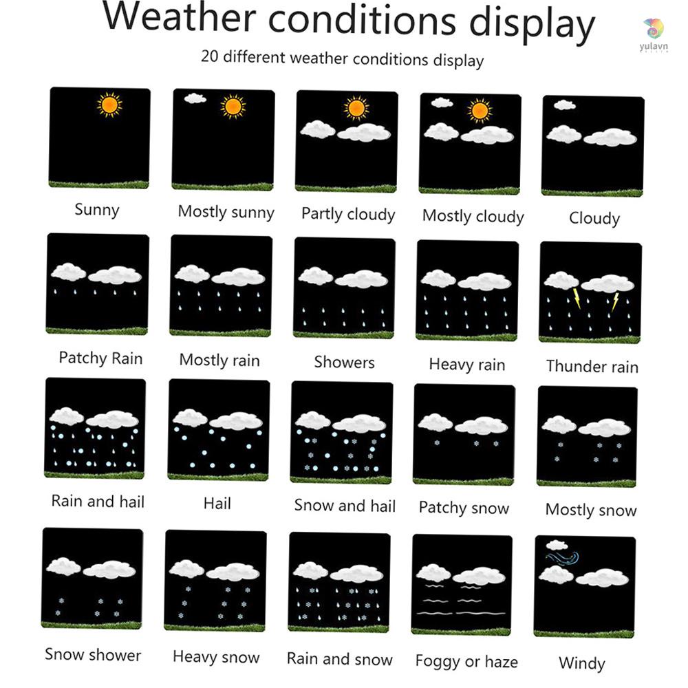 (yala) Thiết Bị Điều Khiển Nhiệt Độ Gió Kỹ Thuật Số Thông Minh Đa Chức Năng Có APP Điều Khiển Thời Tiết Ngoài Trời Trong Nhà