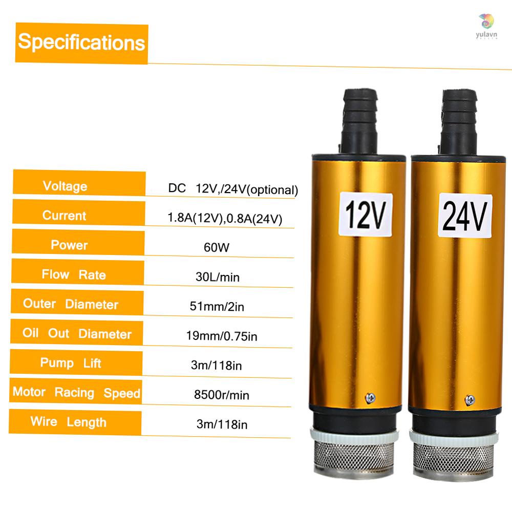 Bơm Nhiên Liệu Diesel 51mm DC 12V / 24V Có Màn Hình Hiển Thị