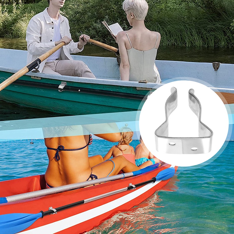 Set 4 Móc Kẹp Giữ Lò Xo Bằng Thép Không Gỉ Cho Tàu Thuyền