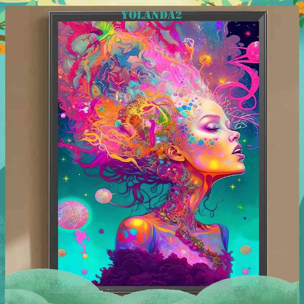 Tranh Đính Đá Kim Cương Toàn Bộ 5D DIY Hình Vẽ Nữ Thần Trang Trí Nhà Cửa