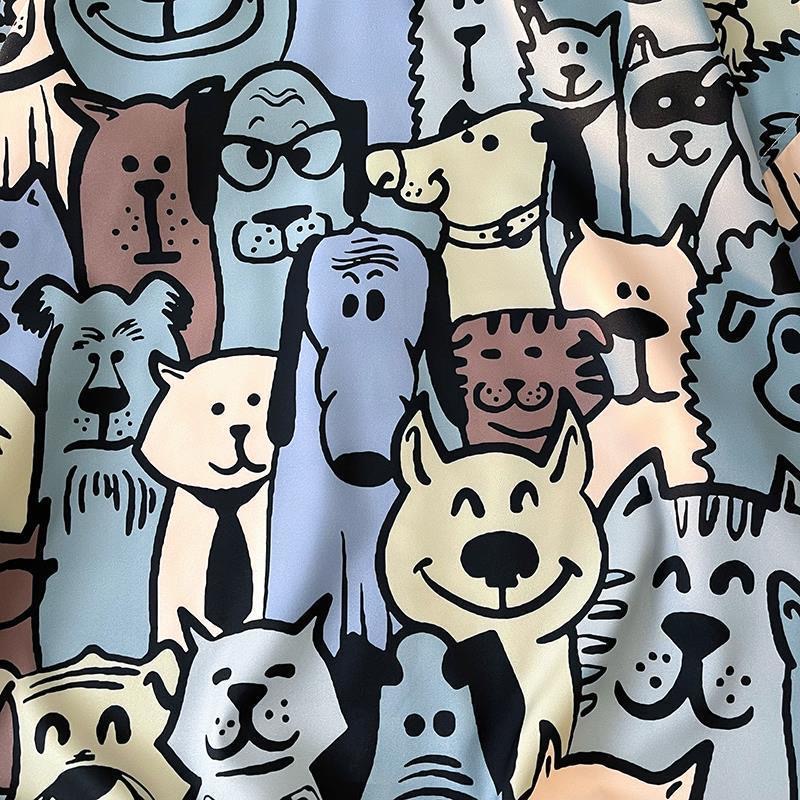 Áo Sơ Mi Ngắn Tay In Họa Tiết Động Vật Thời Trang Dành Cho Nữ