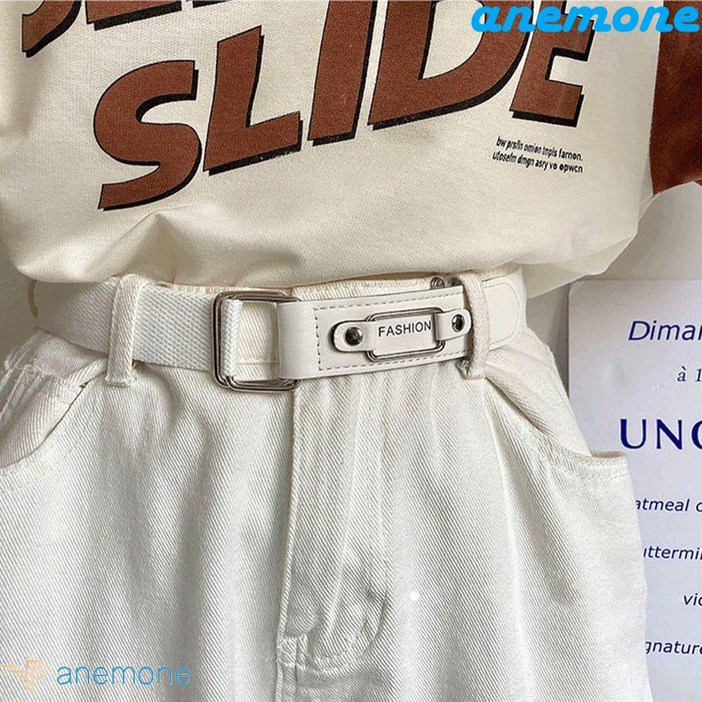 Thắt Lưng Vải Canvas Dệt Có Khóa Sắt Đơn Giản Cổ Điển Cho Nữ