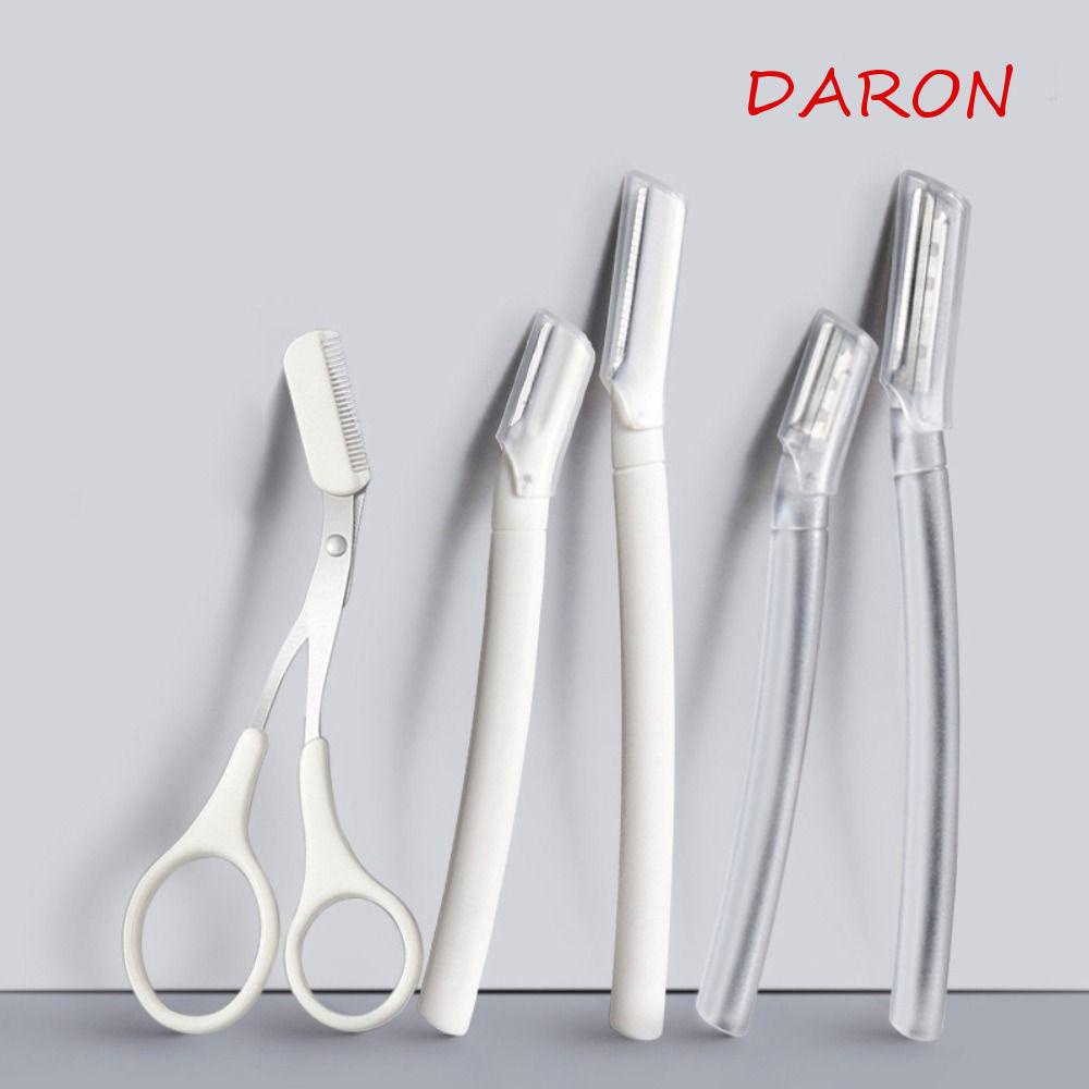 Bộ Dụng Cụ Tỉa Lông Mày Màu Trắng / Trong Suốt Bằng Thép Không Gỉ Tiện Dụng Cho Nữ