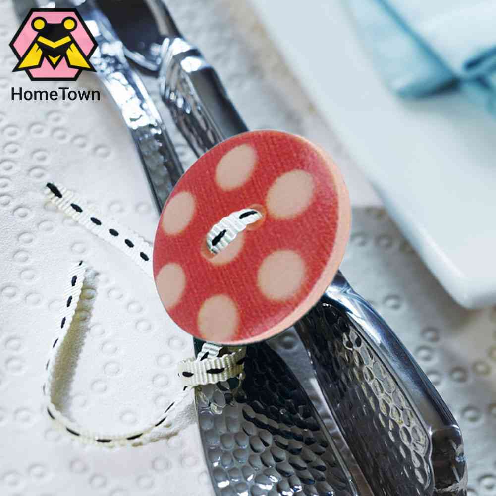 Bộ 100 Nút Gỗ Tròn In Họa Tiết Hoạt Hình Nhiều Màu Sắc