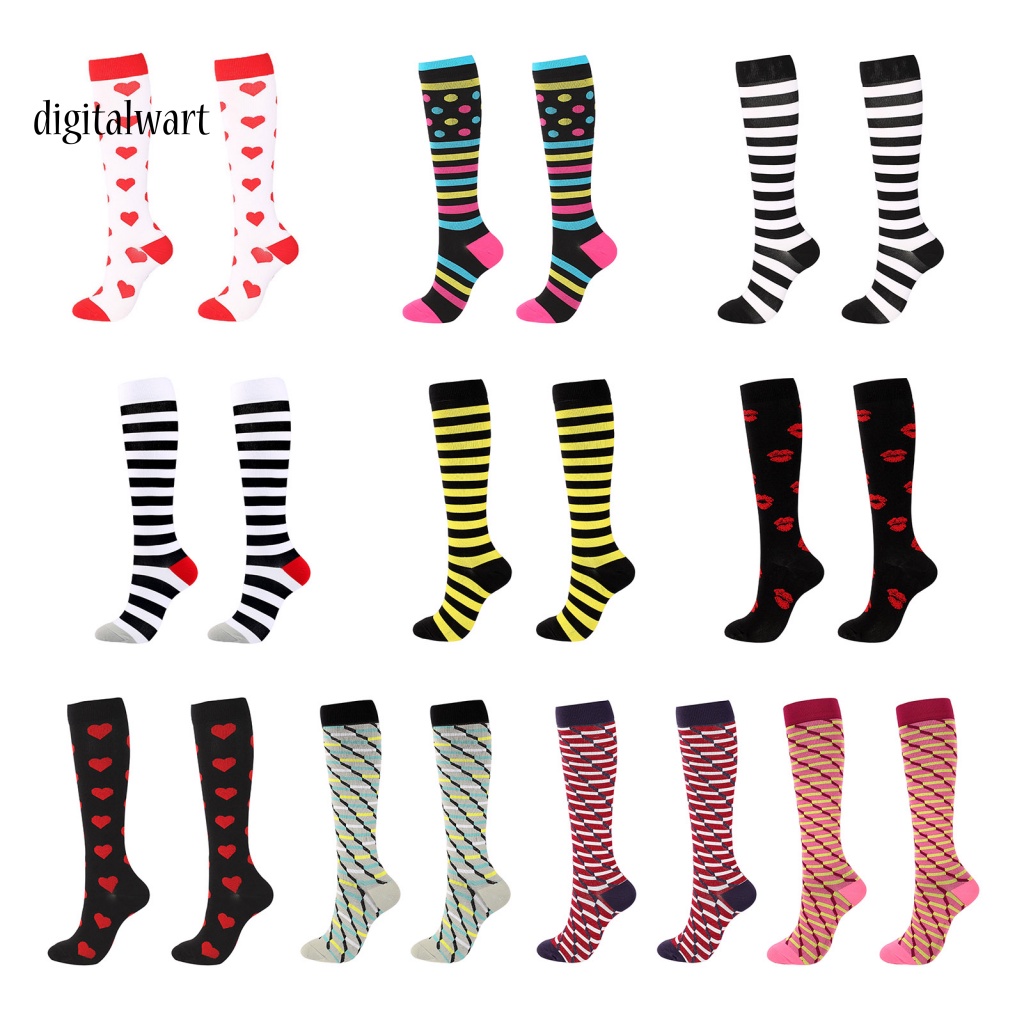 Kỹ Thuật Số| 1 Đôi Tất Thể Thao Dài Thoáng Khí Mềm Mại Chống Sốc In Họa Tiết Thời Trang Cho Nam Và Nữ