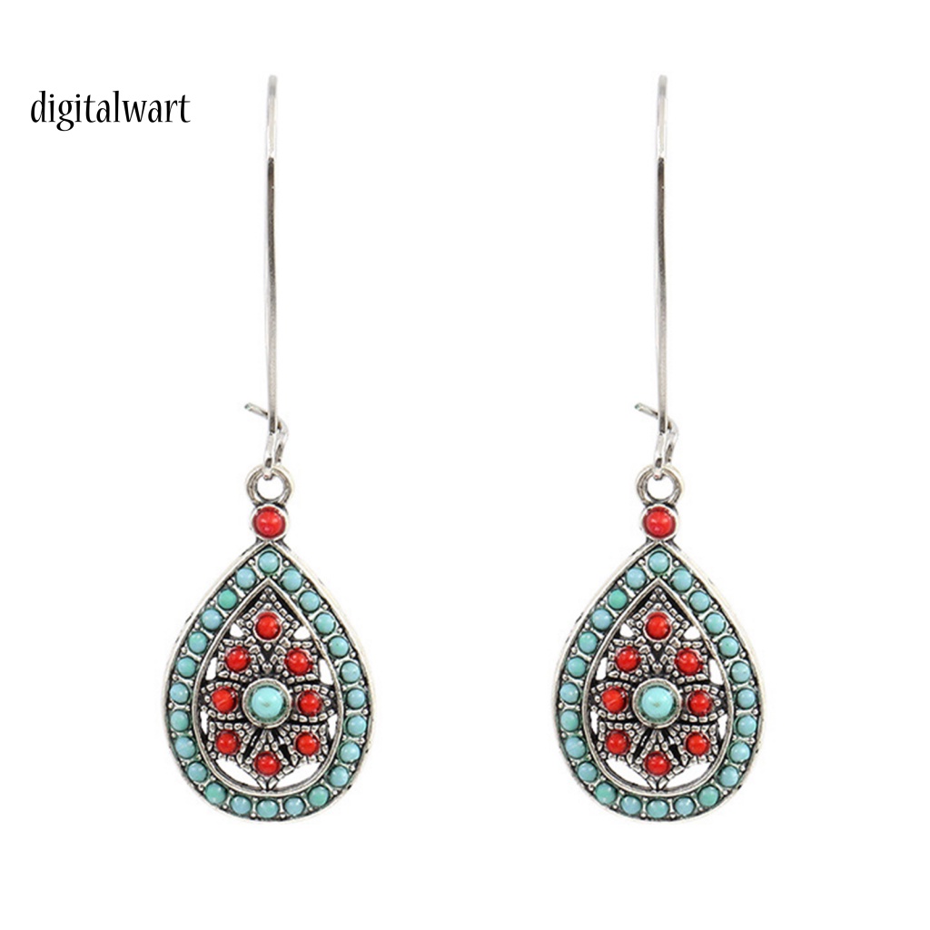 Kỹ Thuật Số| 1 Đôi Bông Tai Hình Giọt Nước Phong Cách Bohemia Thanh Lịch Dành Cho Nữ