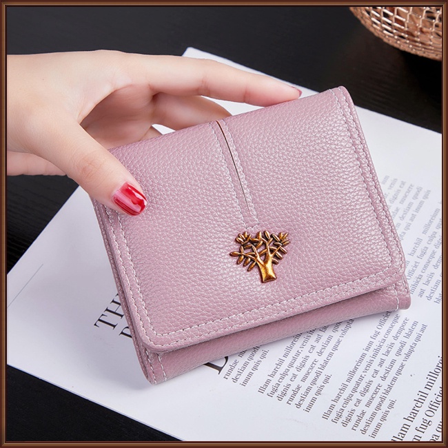 Ví Da Pu Mini Đa Năng Thời Trang Dễ Thương Cho Nữ Giá Đỡ