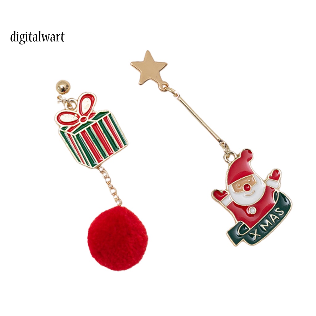 Kỹ Thuật Số| 1 Cặp Bông Tai Giáng Sinh Màu Sắc Tinh Tế Dễ Mặc Nhẹ Nhàng