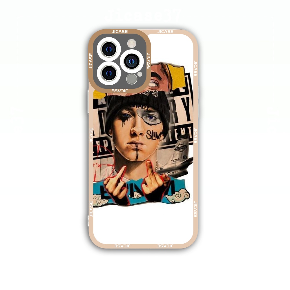 Ốp lưng iphone cạnh vuông Jicase Eminem Collage Aesthetic Rapper Mỹ Cổ Điển