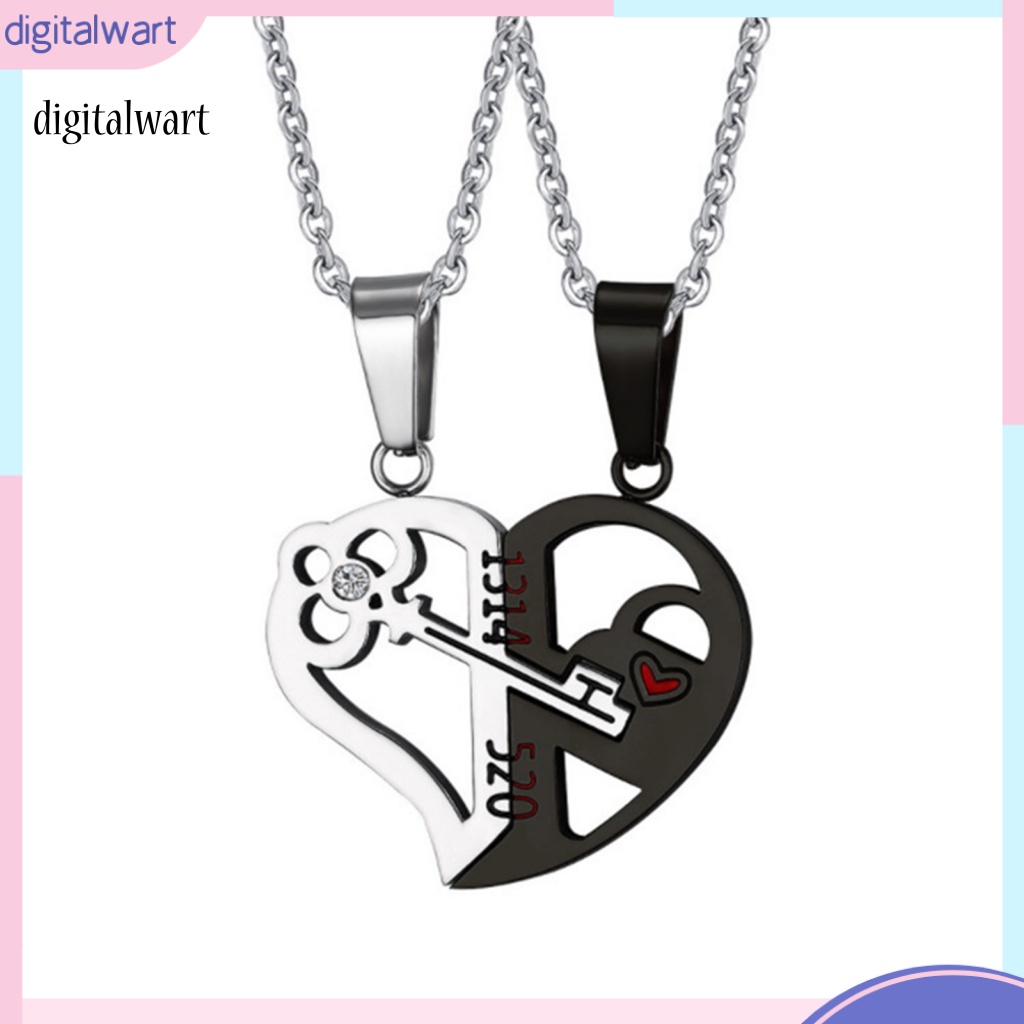 Kỹ Thuật Số| Bộ 2 Vòng cổ 1314 520 1314 520 Có Khóa Trái Tim Cho Cặp Đôi