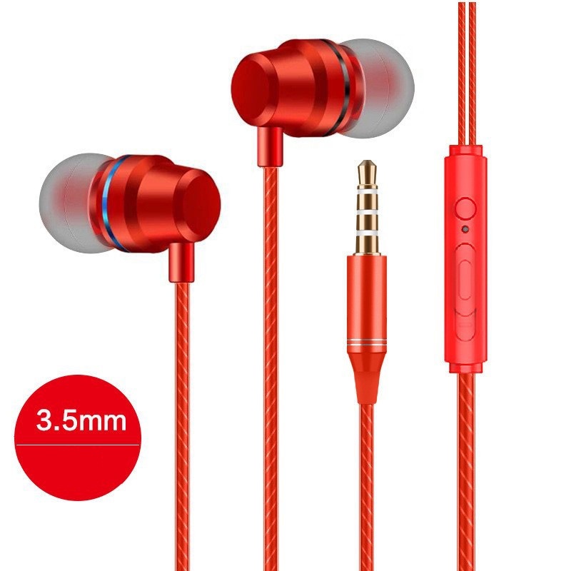Tai Nghe Nhét Tai Jack 3.5mm Có Nút Điều Khiển Âm Lượng